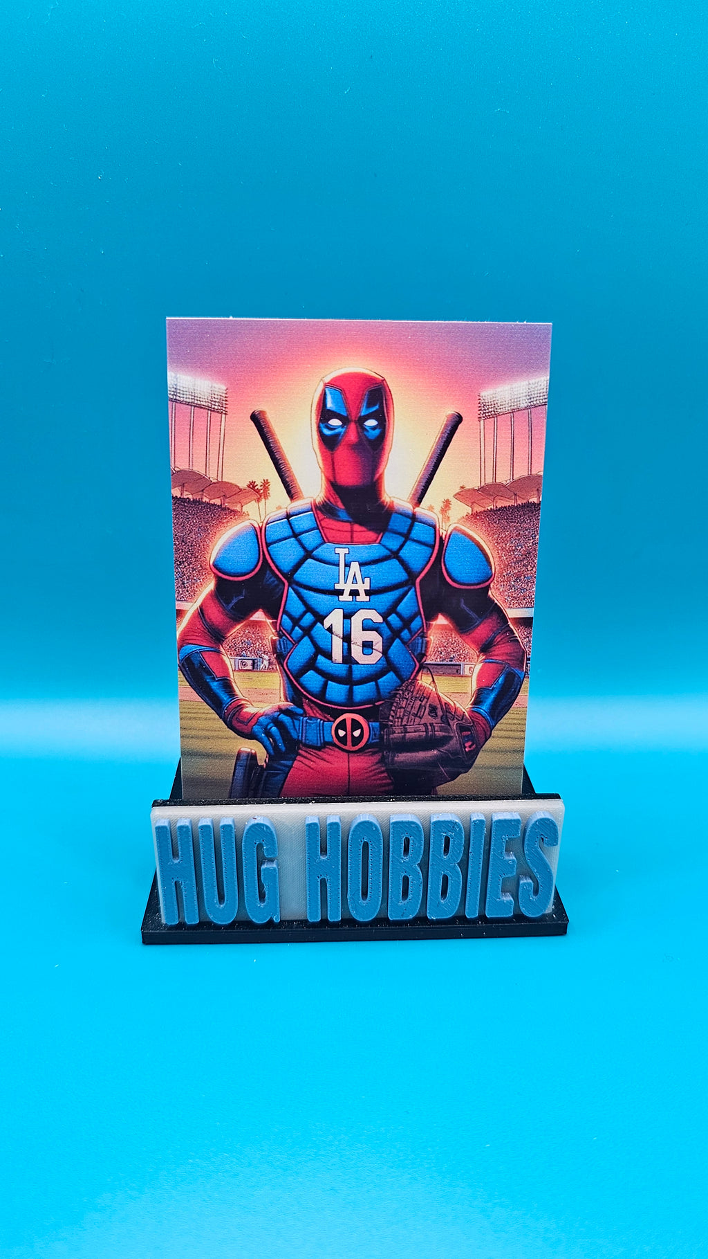 Deadpool as Will Smith No. 16 - Marvel/MLB Los Angeles Dodgers Catcher Glossy Layered Custom Card