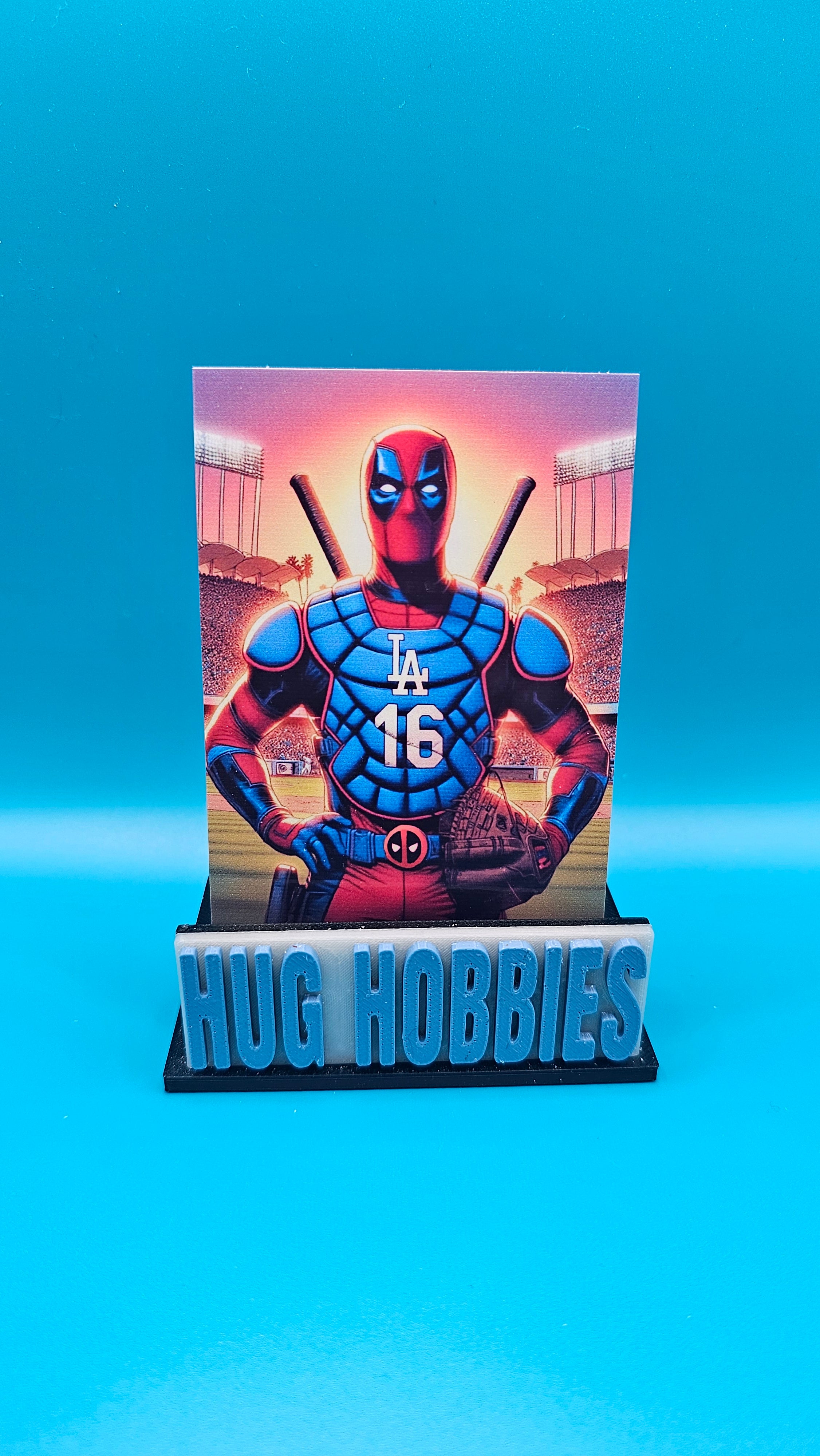 Deadpool as Will Smith No. 16 - Marvel/MLB Los Angeles Dodgers Catcher Glossy Layered Custom Card