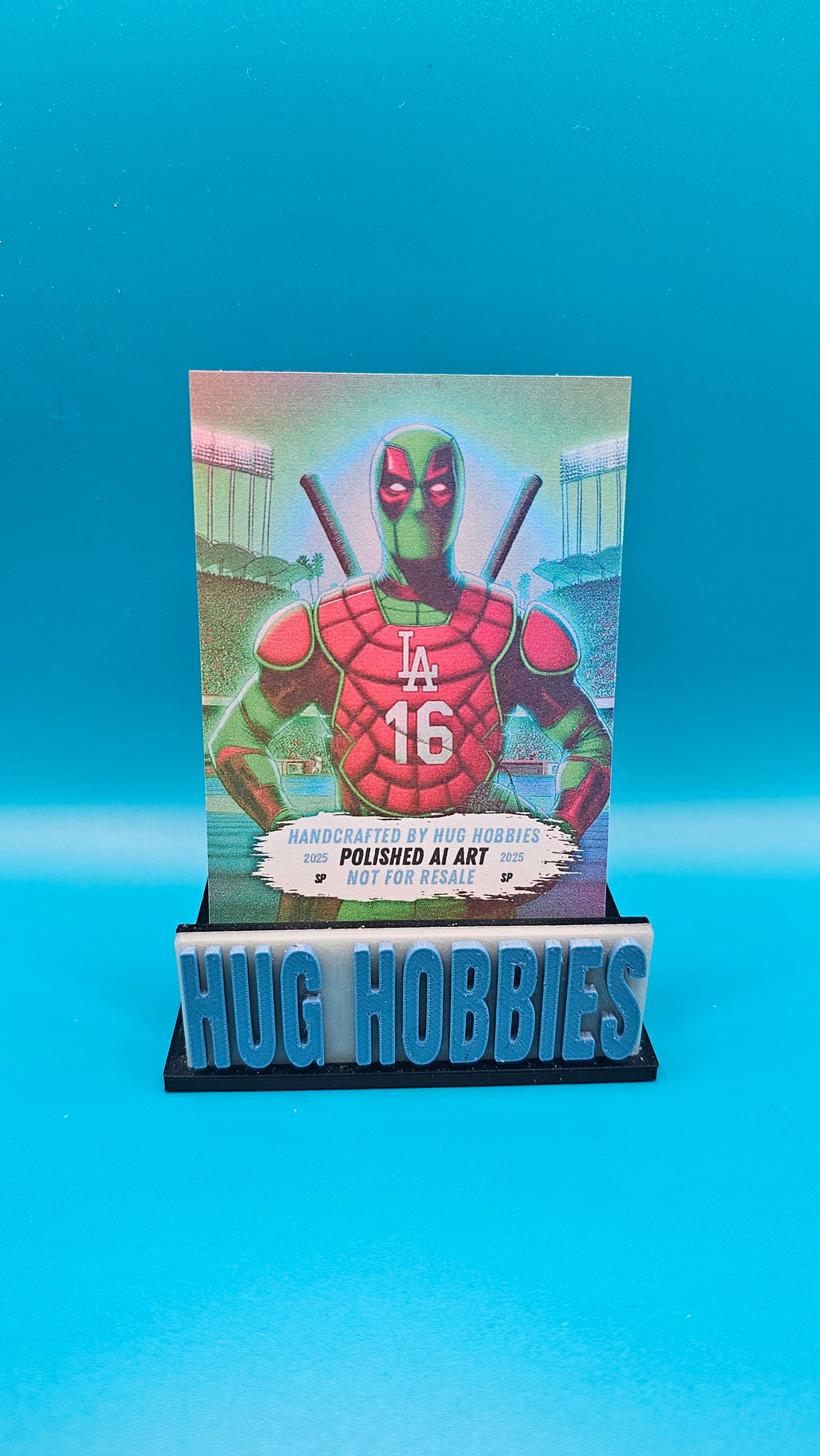 Deadpool as Will Smith No. 16 - Marvel/MLB Los Angeles Dodgers Catcher Glossy Layered Custom Card