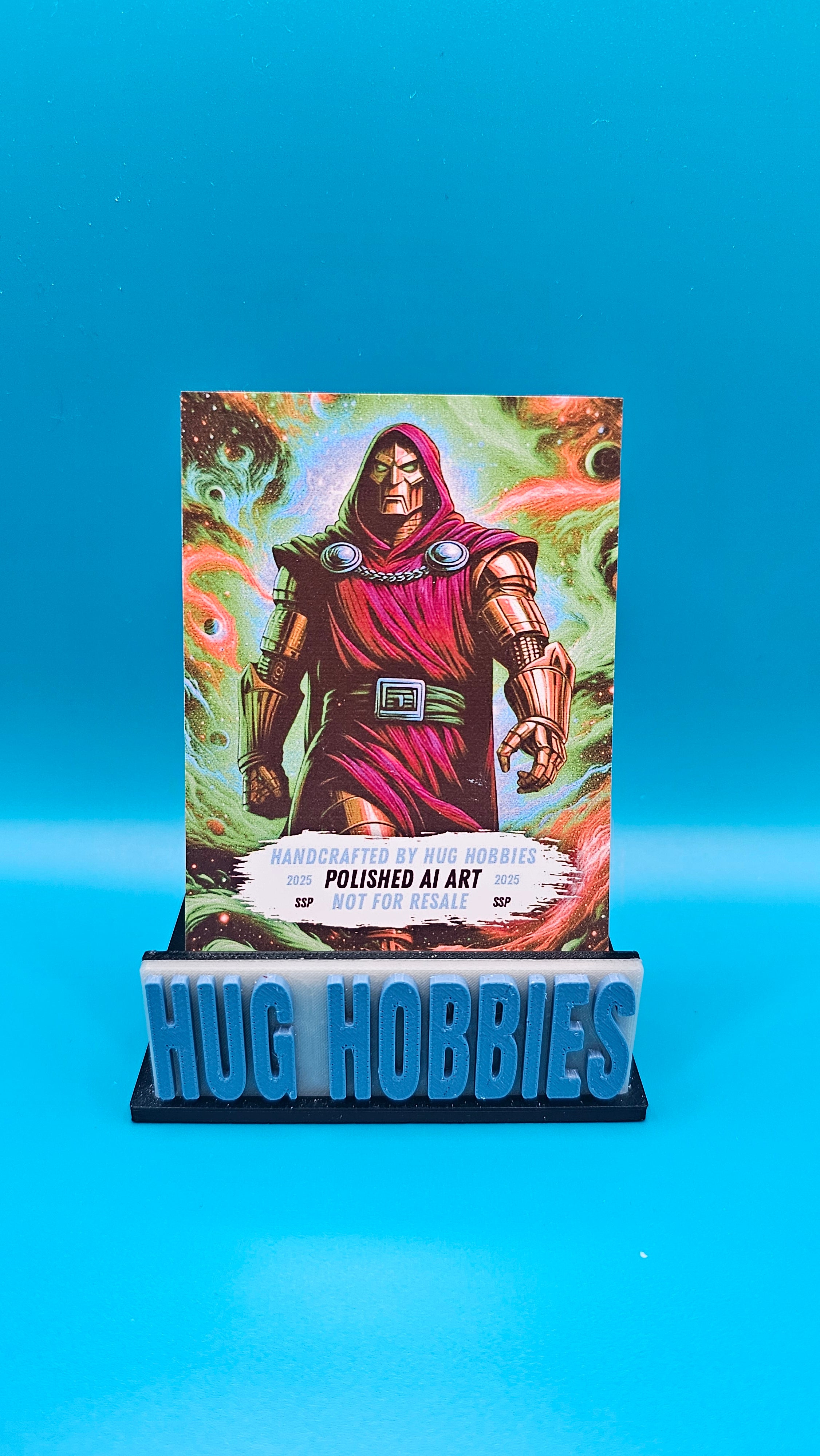 Doctor Doom in Space - Marvel-Inspired Light Frost Holographic Custom Card