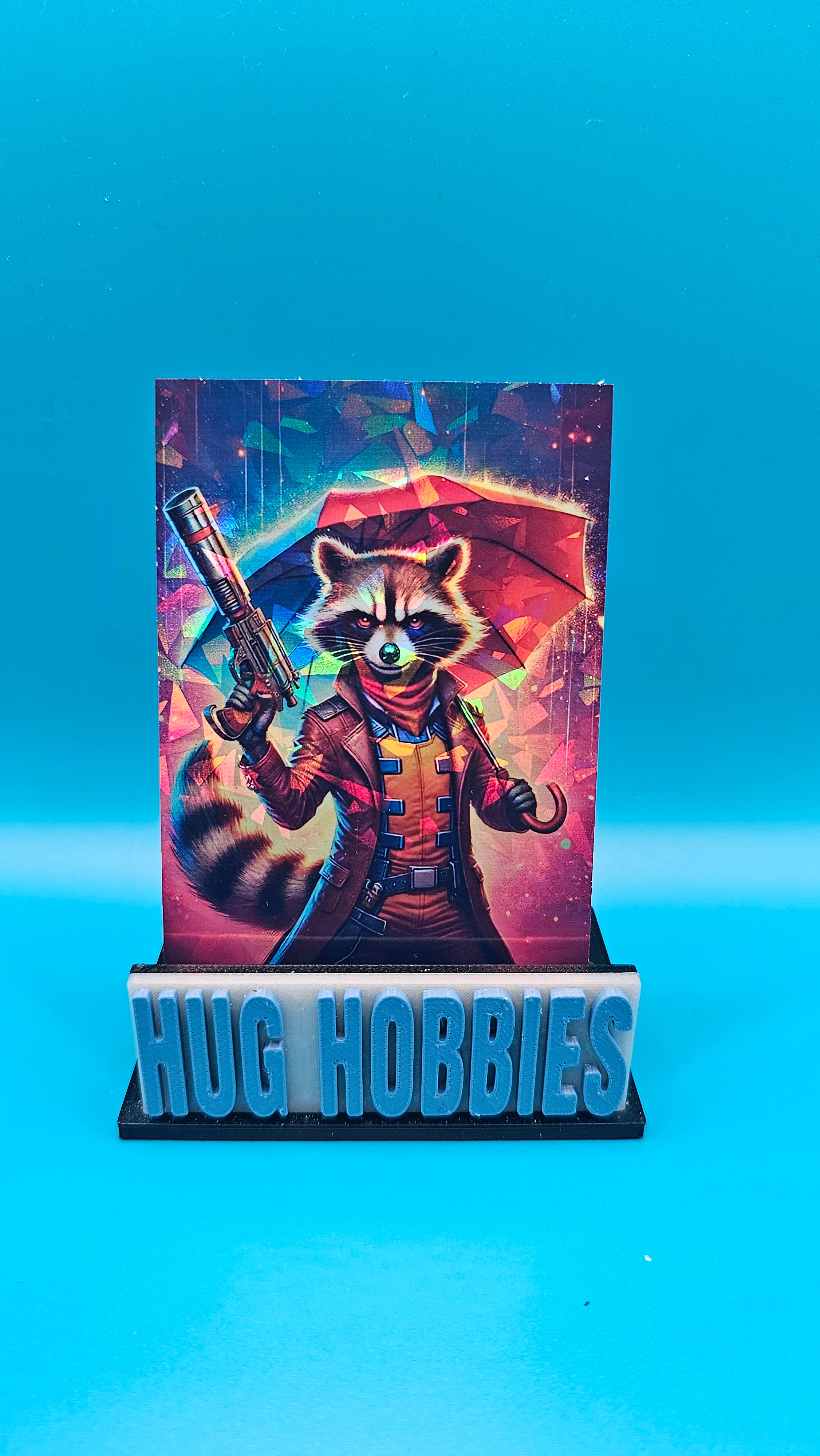 Rocket Raccoon - Marvel-Inspired Cracked-Ice Holographic Custom Card