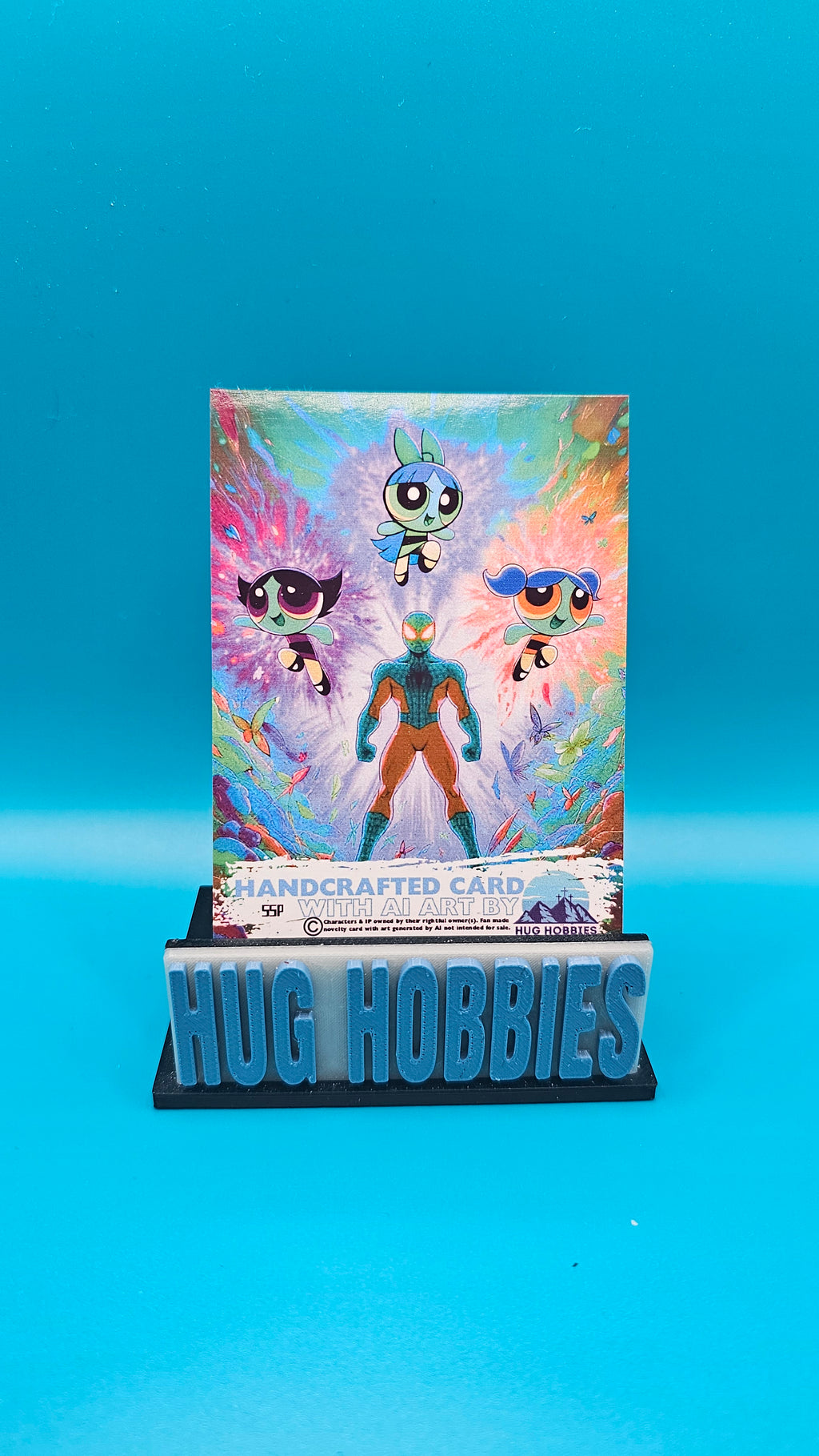 Spider-Man and The Powerpuff Girls - Marvel-Inspired Dot-Foil Holographic Mashup Custom Card