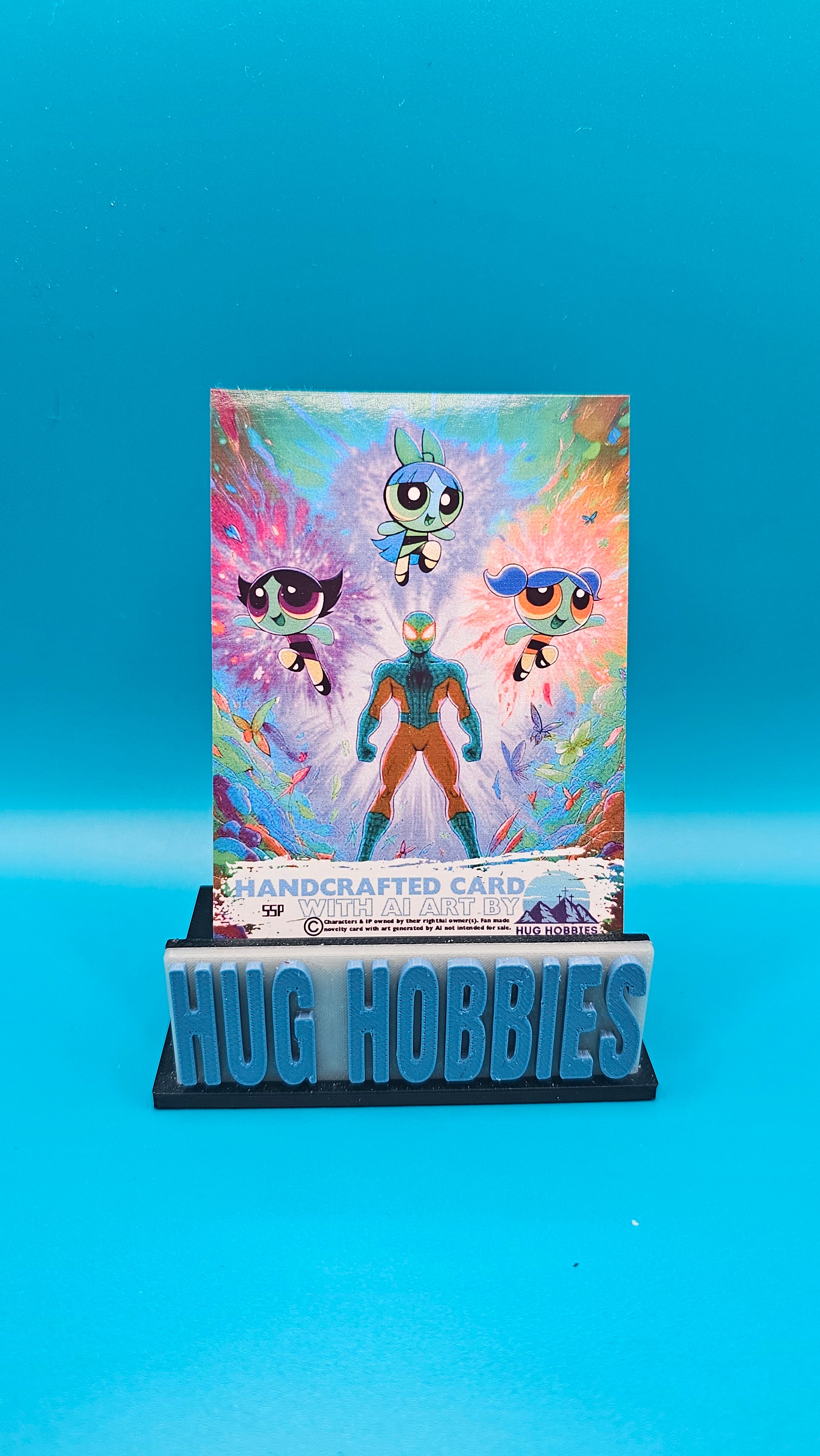 Spider-Man and The Powerpuff Girls - Marvel-Inspired Dot-Foil Holographic Mashup Custom Card
