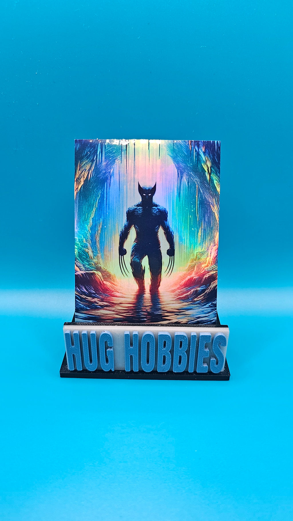 Wolverine in a Cave Parallel - Marvel-Inspired Holographic Custom Card