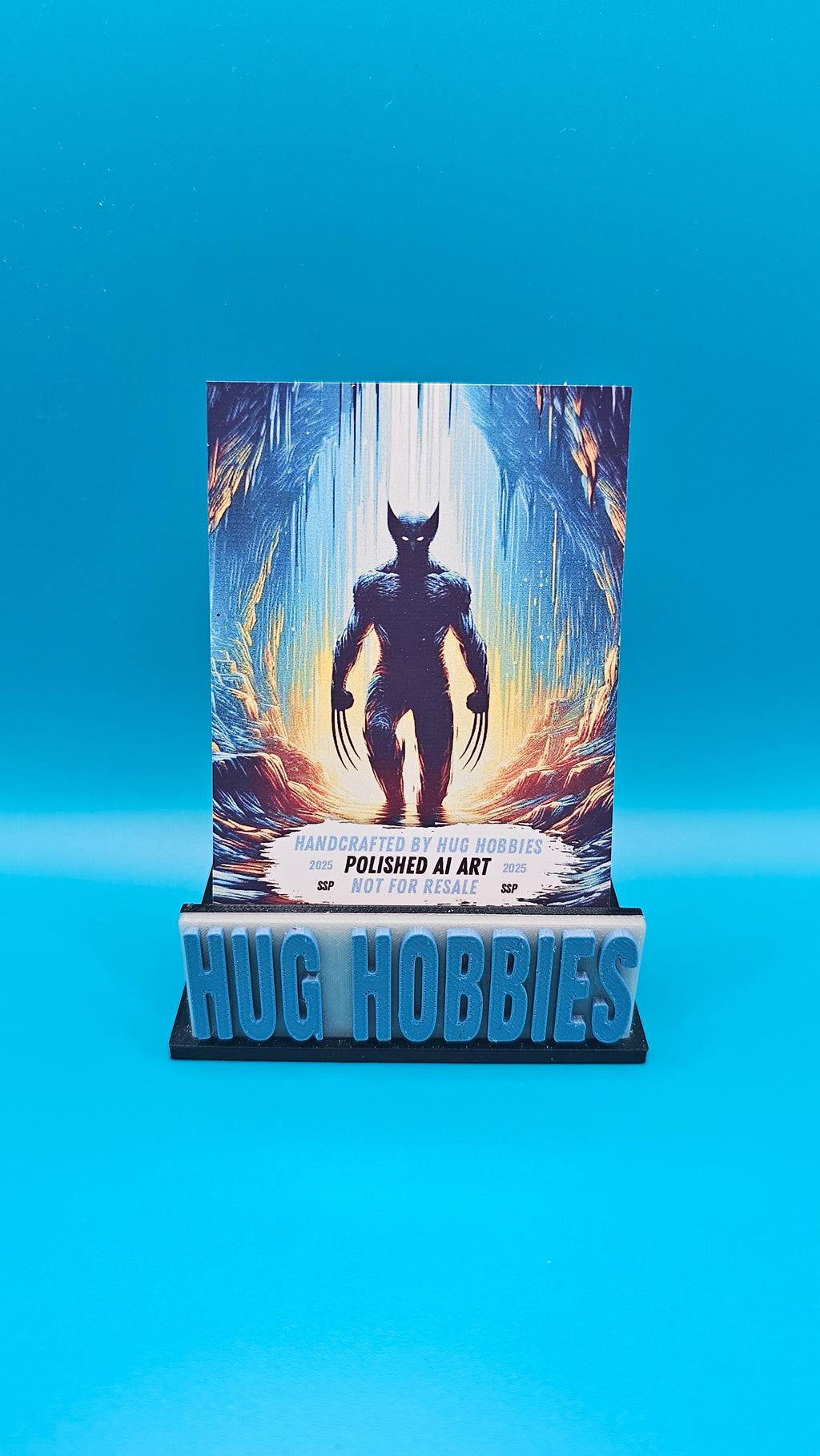 Wolverine in a Cave Parallel - Marvel-Inspired Holographic Custom Card