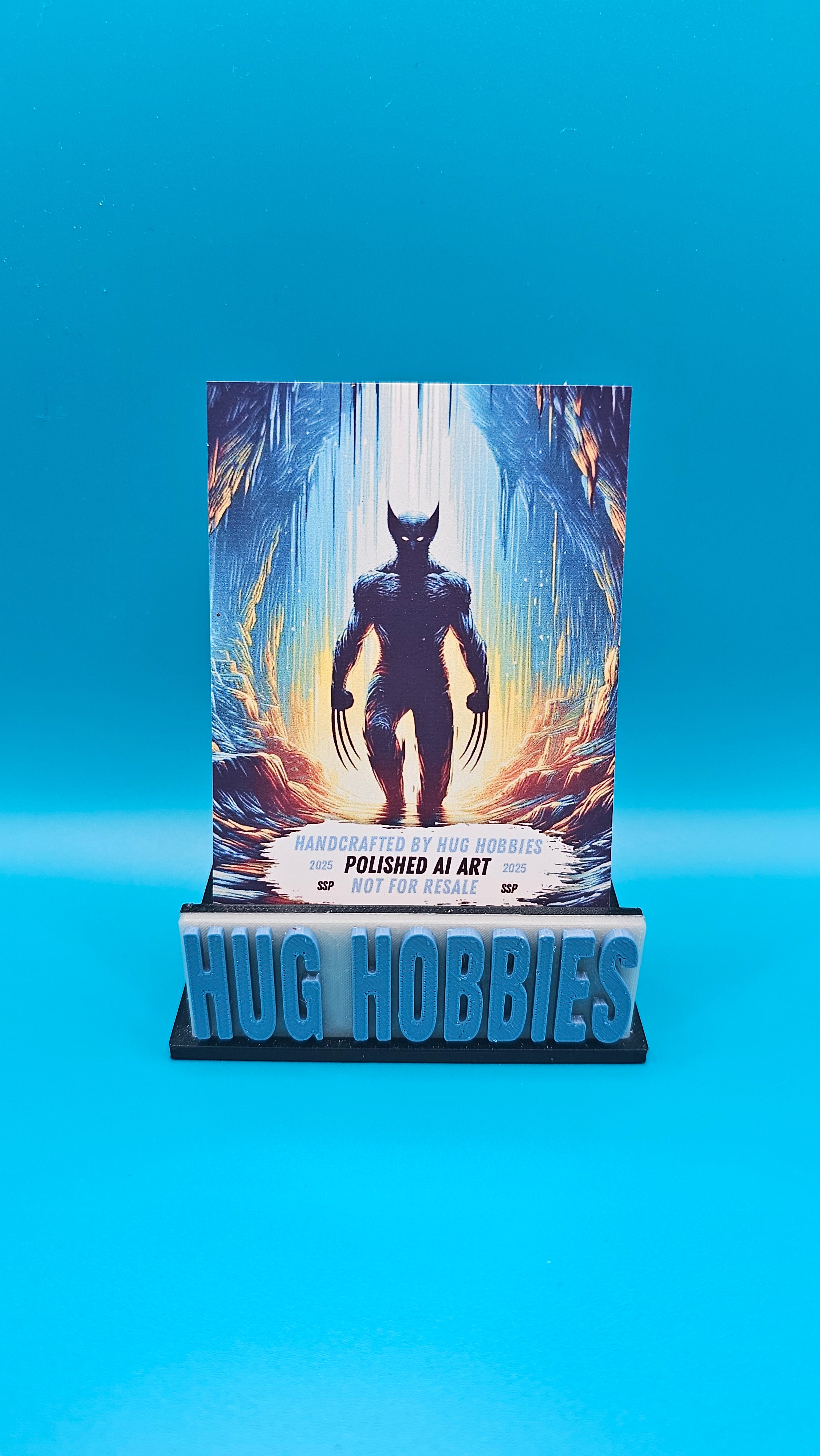 Wolverine in a Cave Parallel - Marvel-Inspired Holographic Custom Card