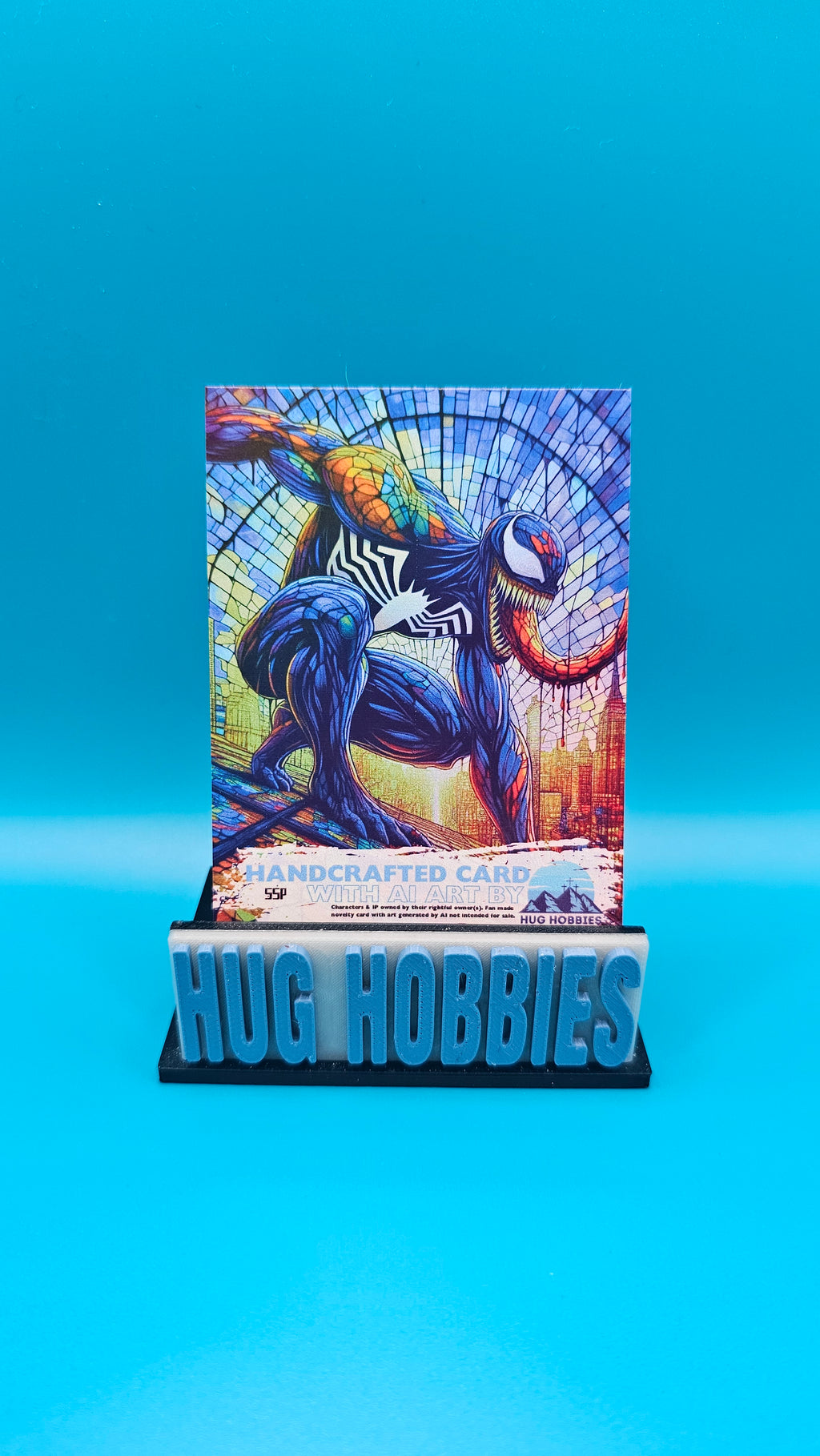 Venom - Marvel-Inspired Cracked-Ice Spot-Foil Trial Holographic Custom Card
