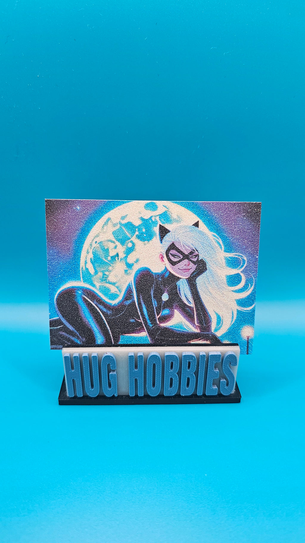 Black Cat Landscape - Marvel-Inspired Textured Frost Holographic Custom Card