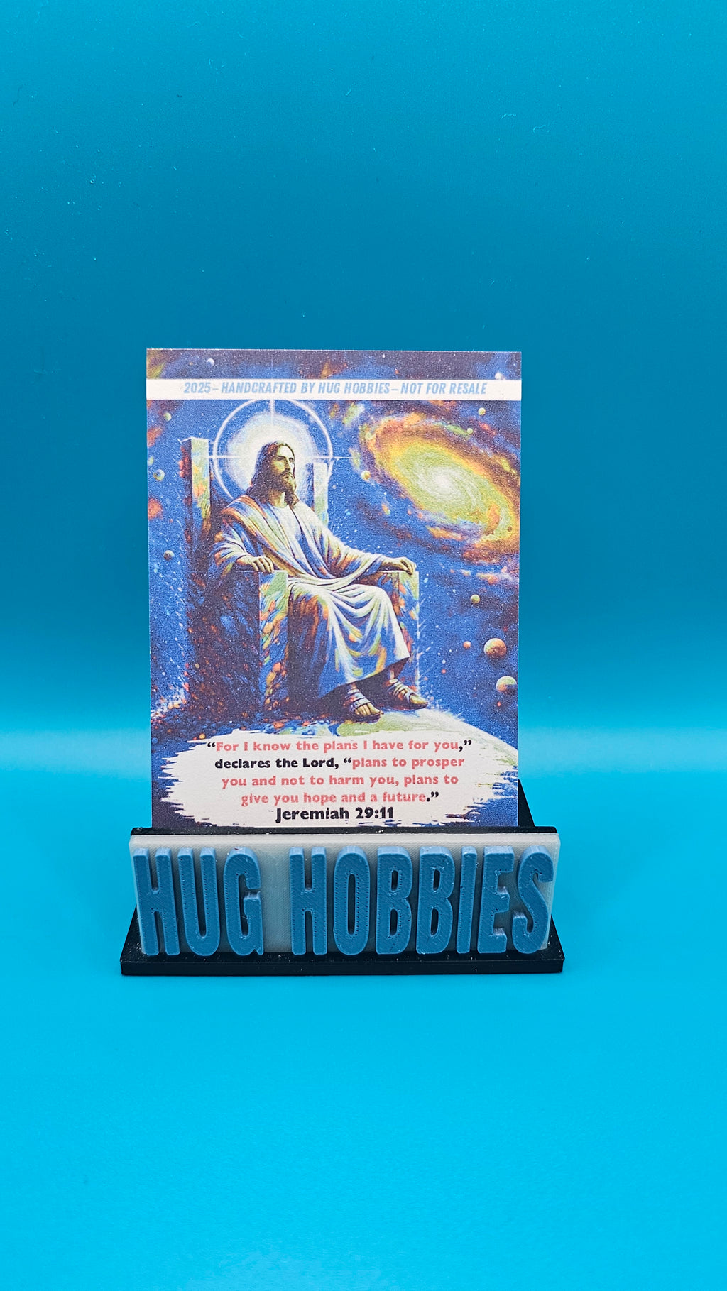 Jesus on His Throne with Earth as His Footstool - Jeremiah 29:11 Christian Matte Custom Card