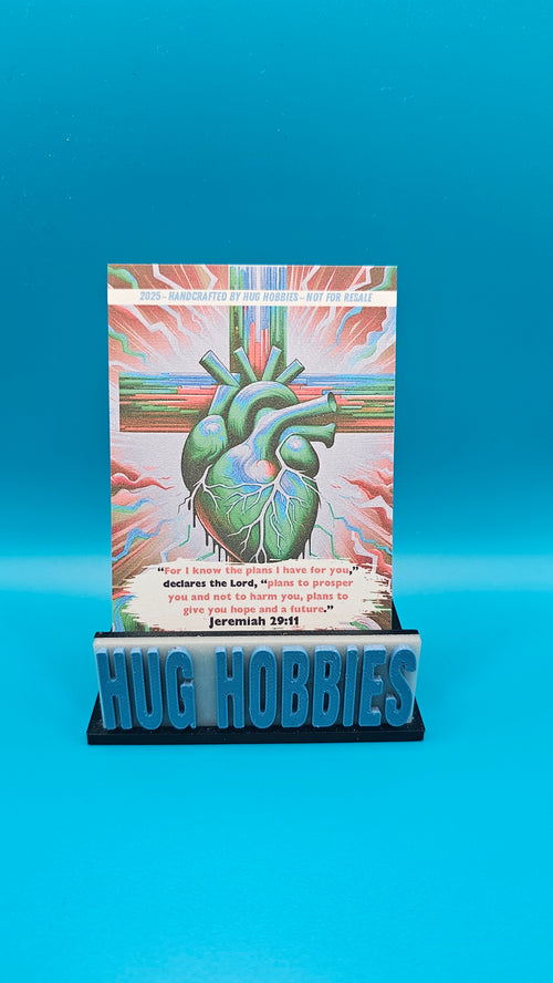 Anatomically Correct Heart on a Cross - Jeremiah 29:11 Christian Matte Custom Card
