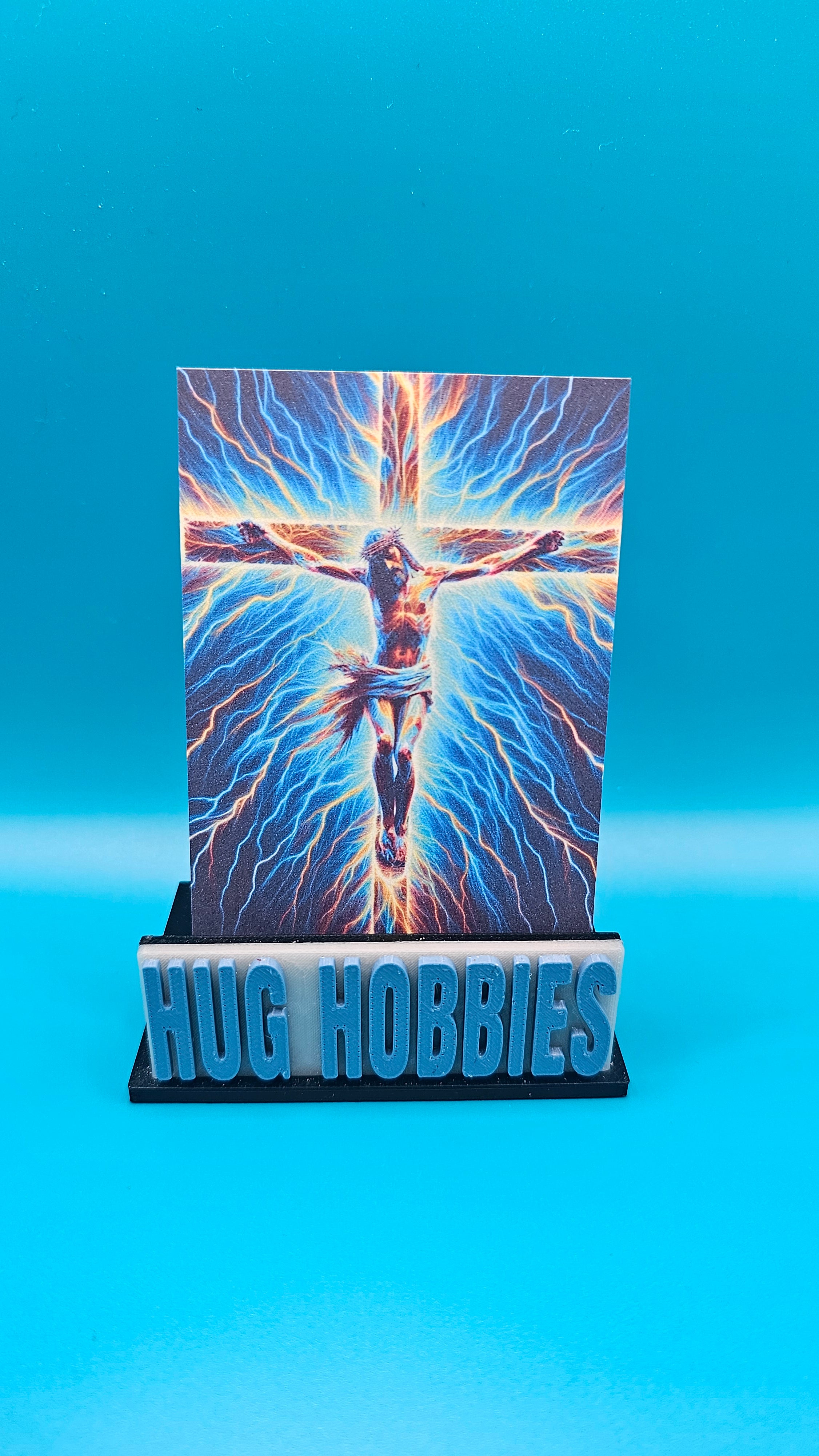 Jesus on the Cross in a Lightning Storm - Jeremiah 29:11 Christian Matte Custom Card