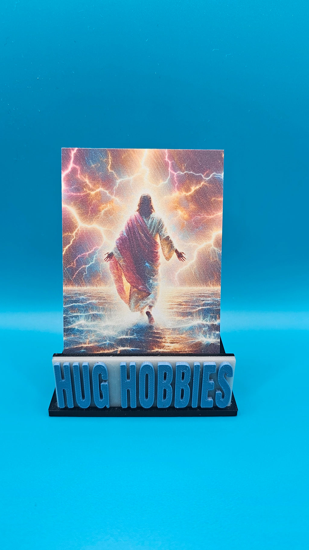 Jesus Walking on Water in a Lightning Storm - Jeremiah 29:11 Christian Matte Custom Card