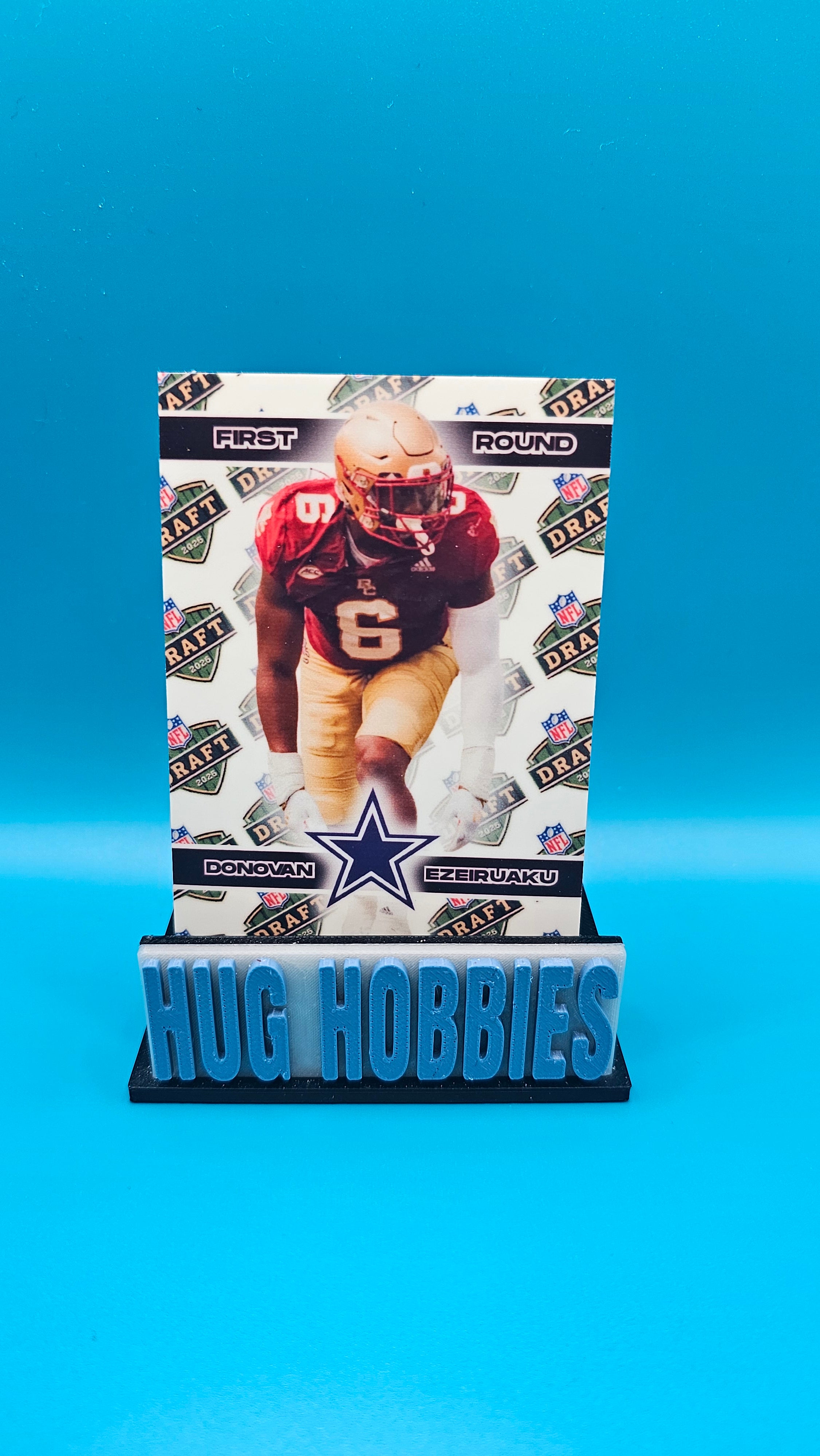 Donovan Ezeiruaku 2025 First-Round Rookie Insert - Boston College Eagles / Dallas Cowboys Glow-in-the-Dark Custom Card