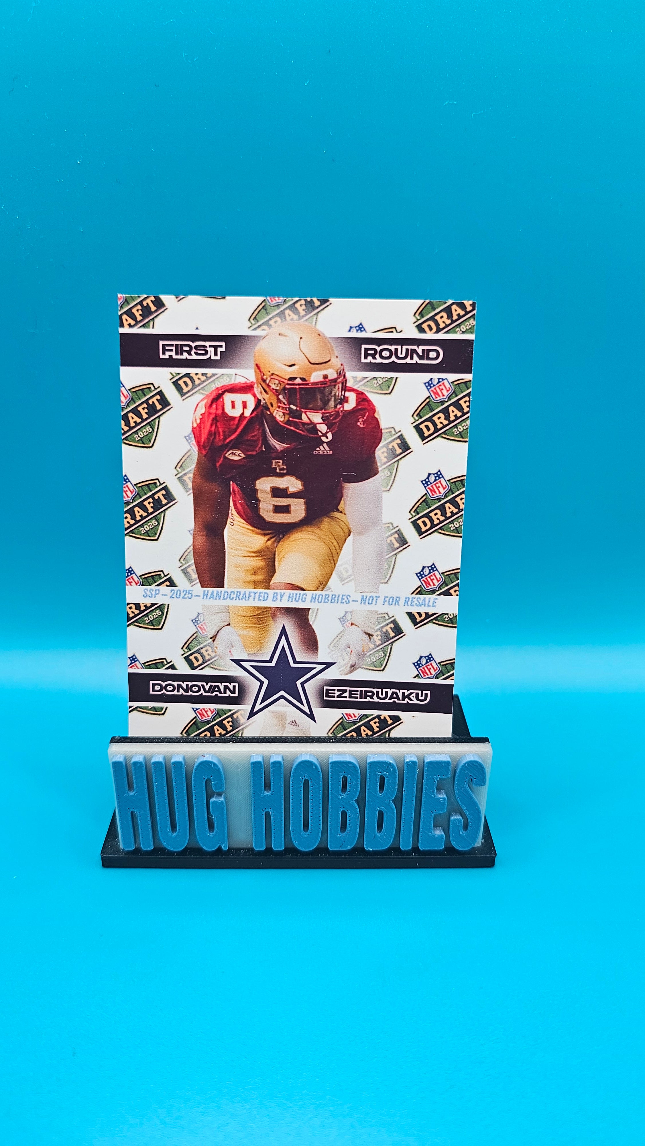 Donovan Ezeiruaku 2025 First-Round Rookie Insert - Boston College Eagles / Dallas Cowboys Glow-in-the-Dark Custom Card