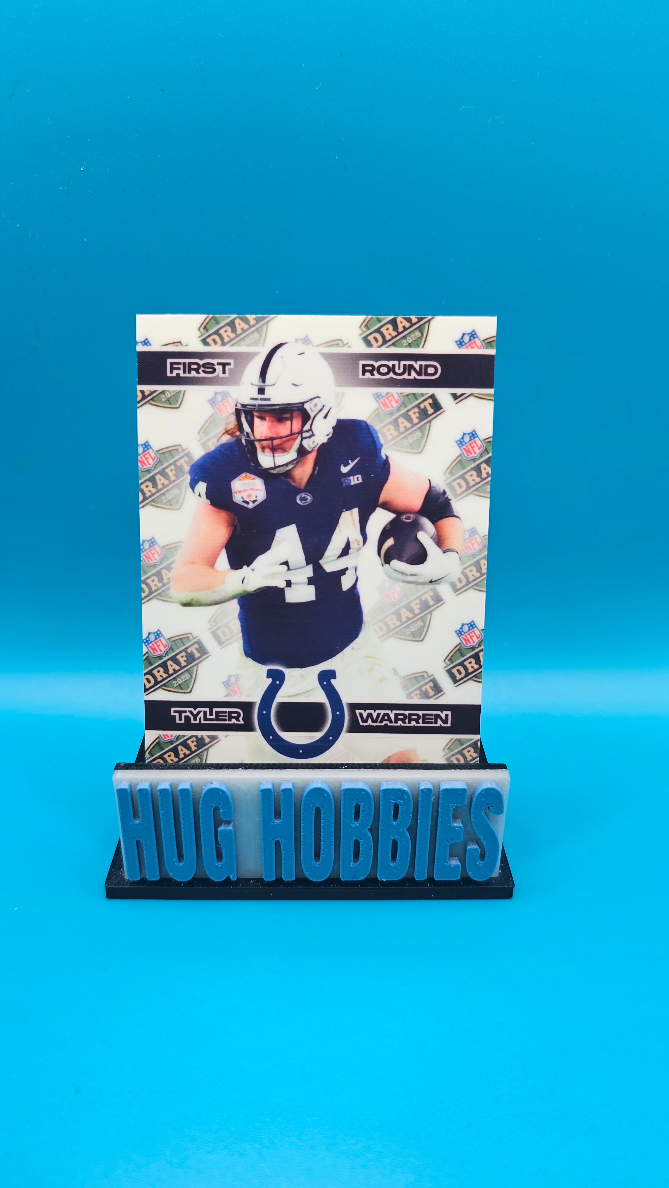Tyler Warren 2025 First-Round Rookie Insert - Penn State Nittany Lions / Indianapolis Colts Glow-in-the-Dark Custom Card