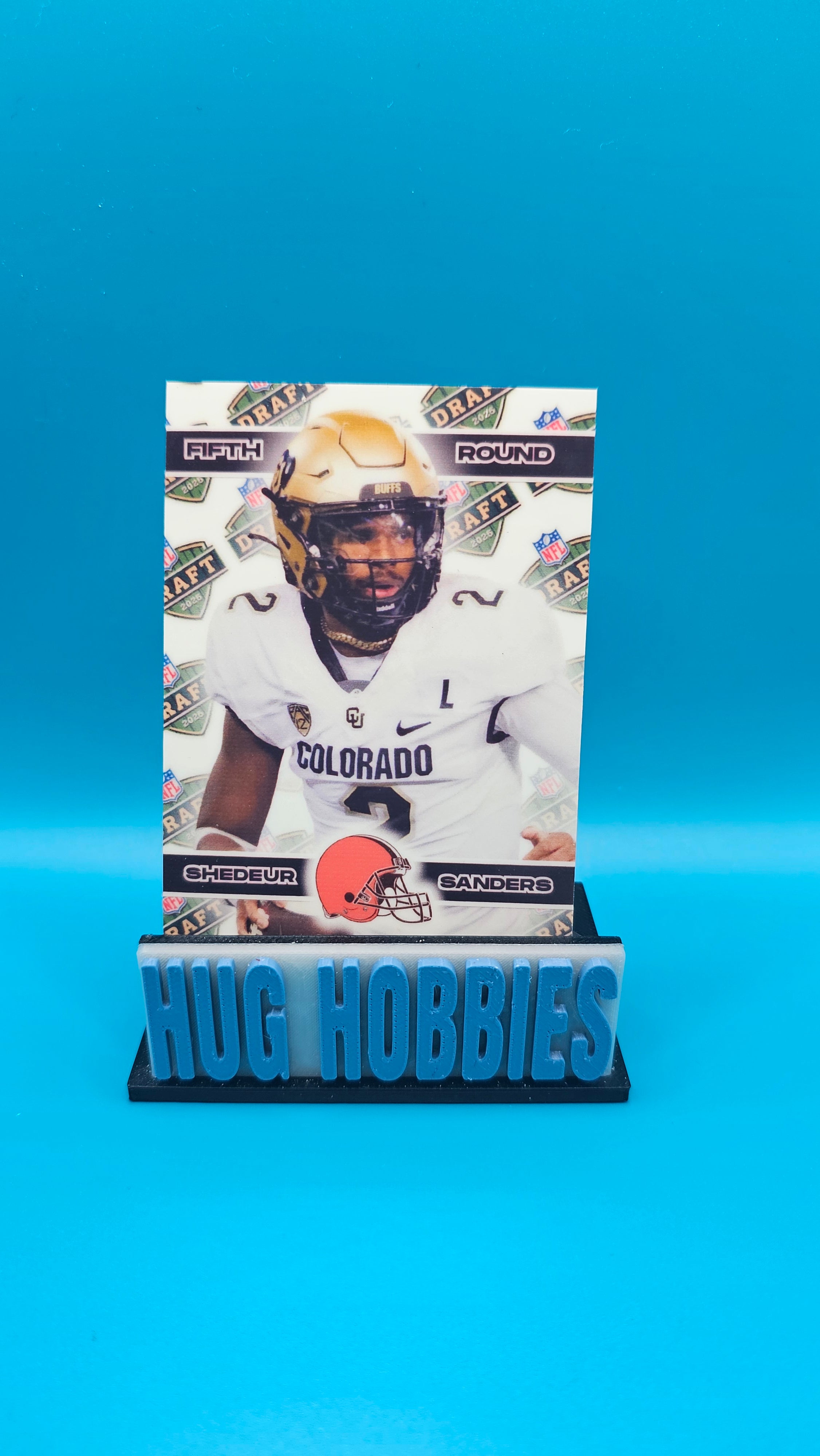 Shedeur Sanders 2025 Fifth-Round Rookie Insert - Colorado Buffaloes / Cleveland Browns Glow-in-the-Dark Custom Card