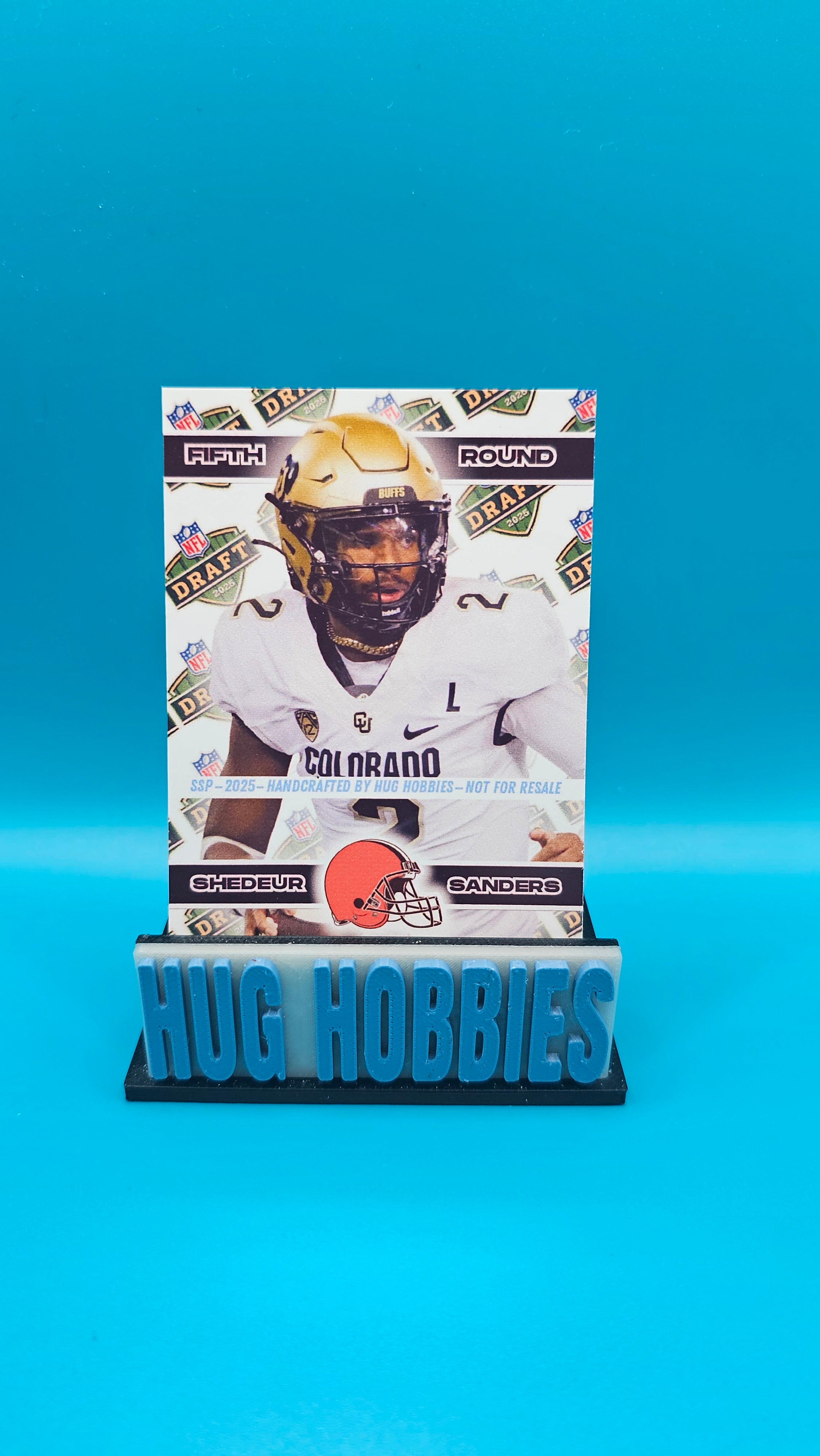 Shedeur Sanders 2025 Fifth-Round Rookie Insert - Colorado Buffaloes / Cleveland Browns Glow-in-the-Dark Custom Card
