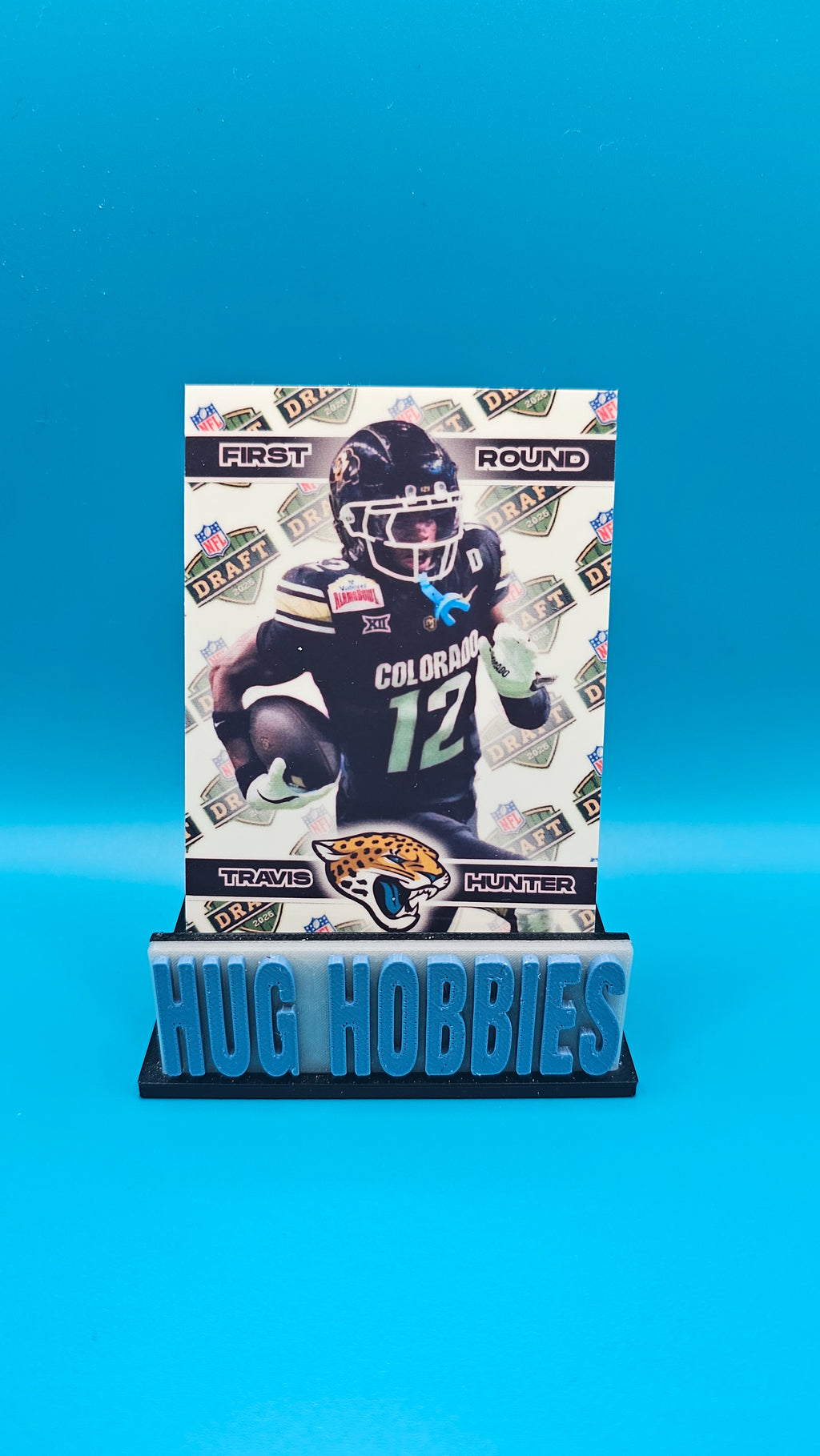Travis Hunter 2025 First-Round Rookie Insert - Colorado Buffaloes / Jacksonville Jaguars Glow-in-the-Dark Custom Card