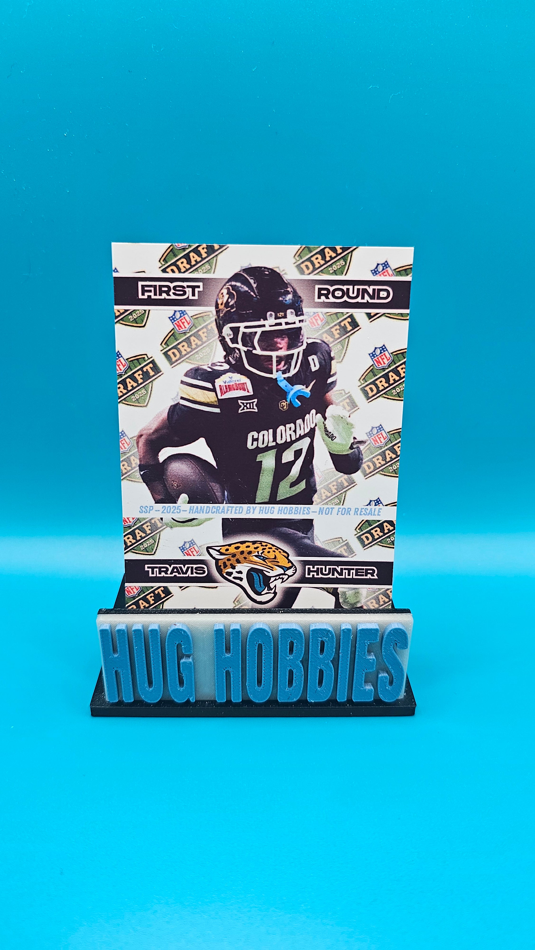 Travis Hunter 2025 First-Round Rookie Insert - Colorado Buffaloes / Jacksonville Jaguars Glow-in-the-Dark Custom Card
