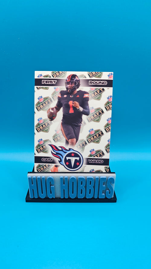 Cam Ward 2025 First-Overall Rookie Insert - Miami Hurricanes / Tennessee Titans Glow-in-the-Dark Custom Card