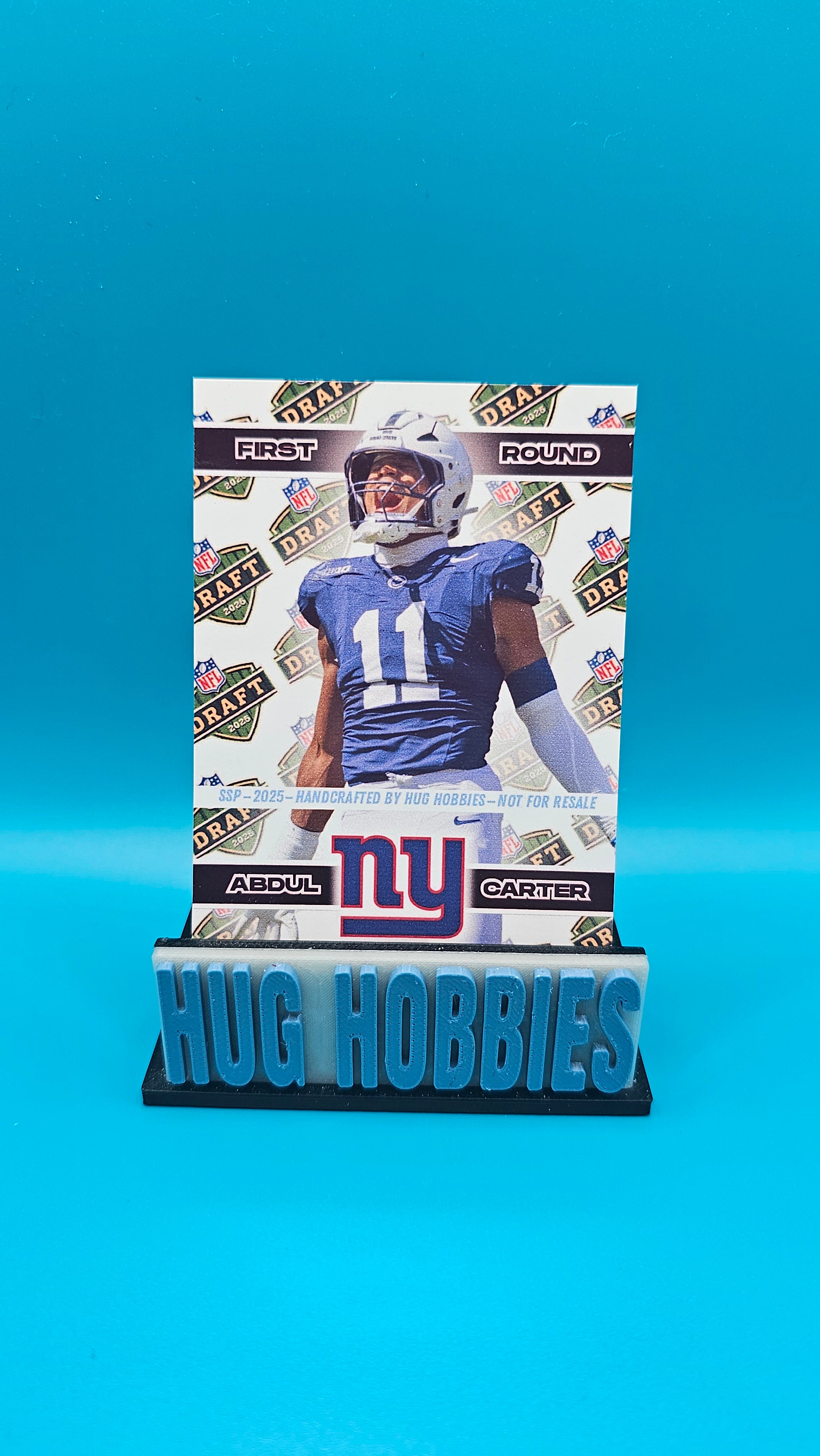 Abdul Carter 2025 First-Round Rookie Insert - Penn State Nittany Lions / New York Giants Glow-in-the-Dark Custom Card