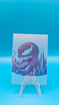 Carnage Skyline - Marvel-Inspired Clear Transparent Custom Card
