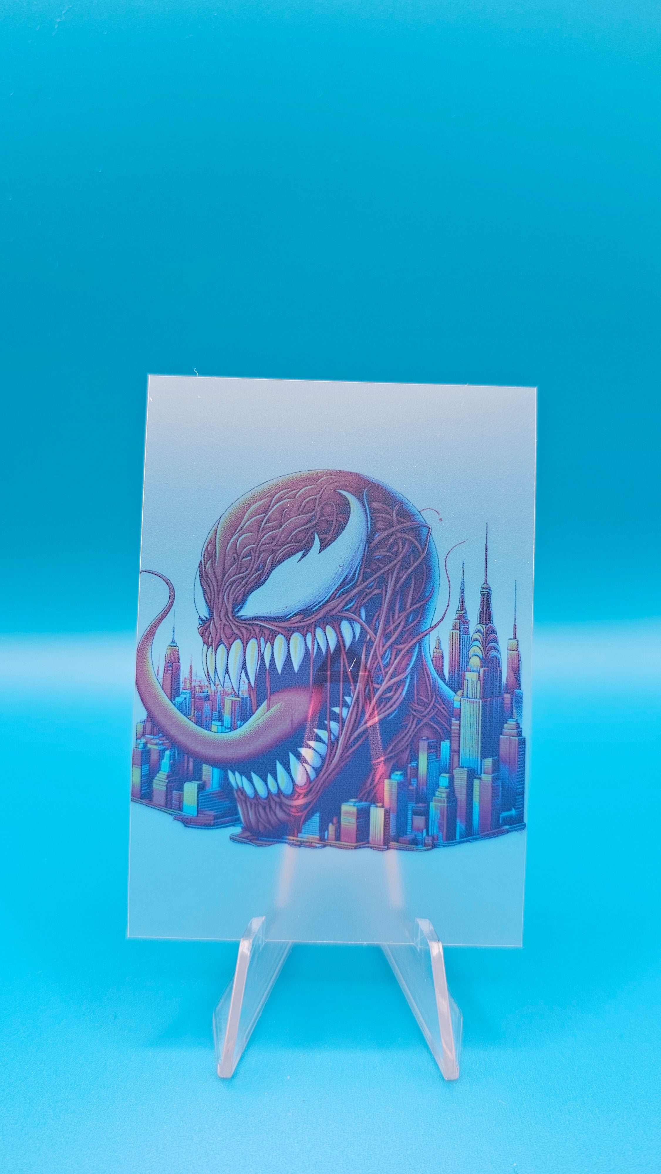 Carnage Skyline - Marvel-Inspired Clear Transparent Custom Card