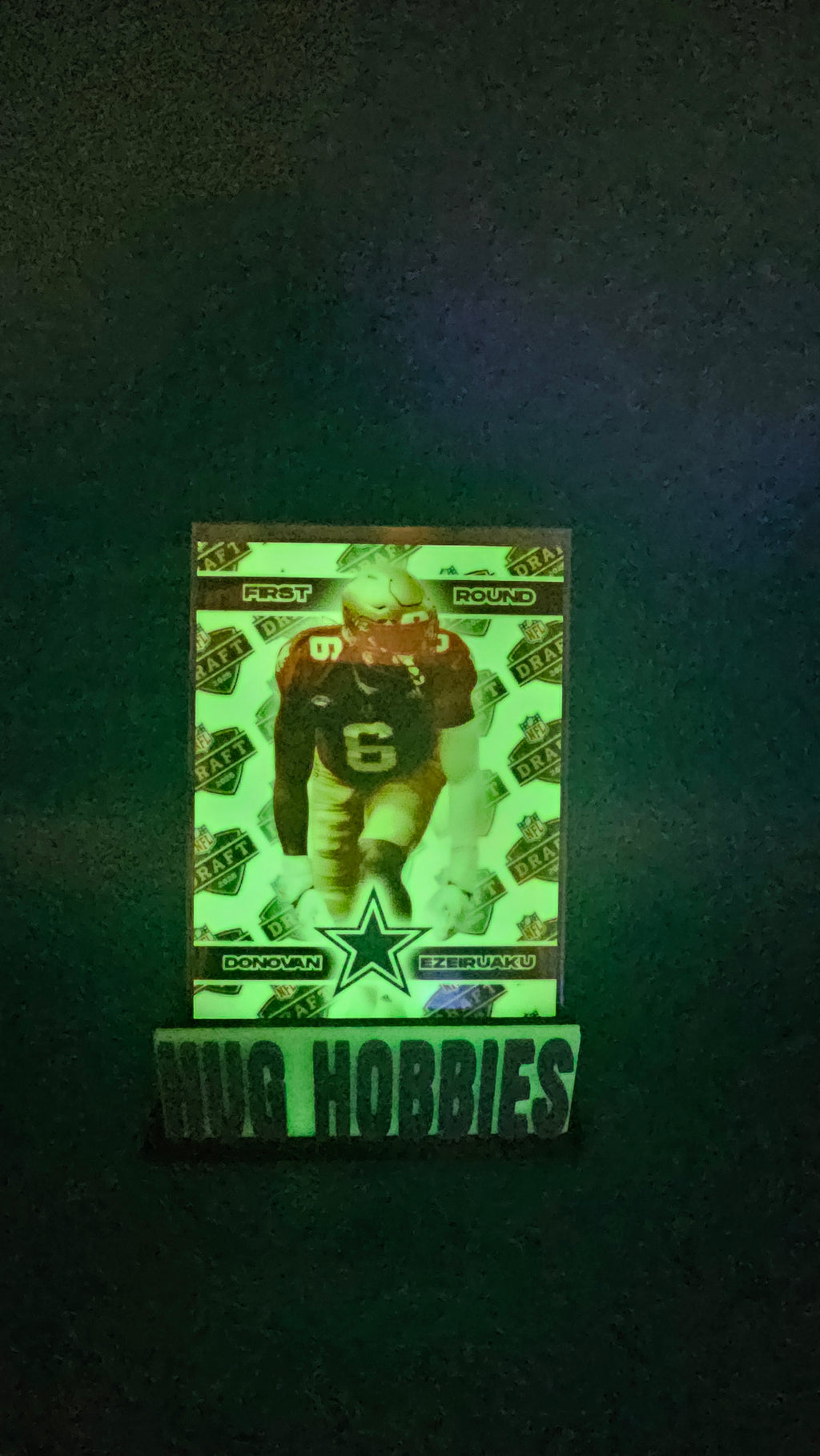 Donovan Ezeiruaku 2025 First-Round Rookie Insert - Boston College Eagles / Dallas Cowboys Glow-in-the-Dark Custom Card