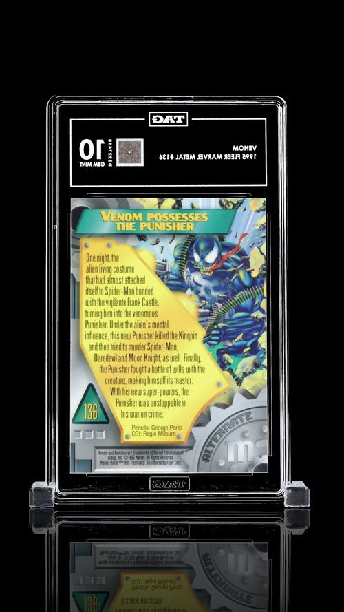 1995 Fleer Marvel Metal Venom #136 TAG 10 Gem Mint