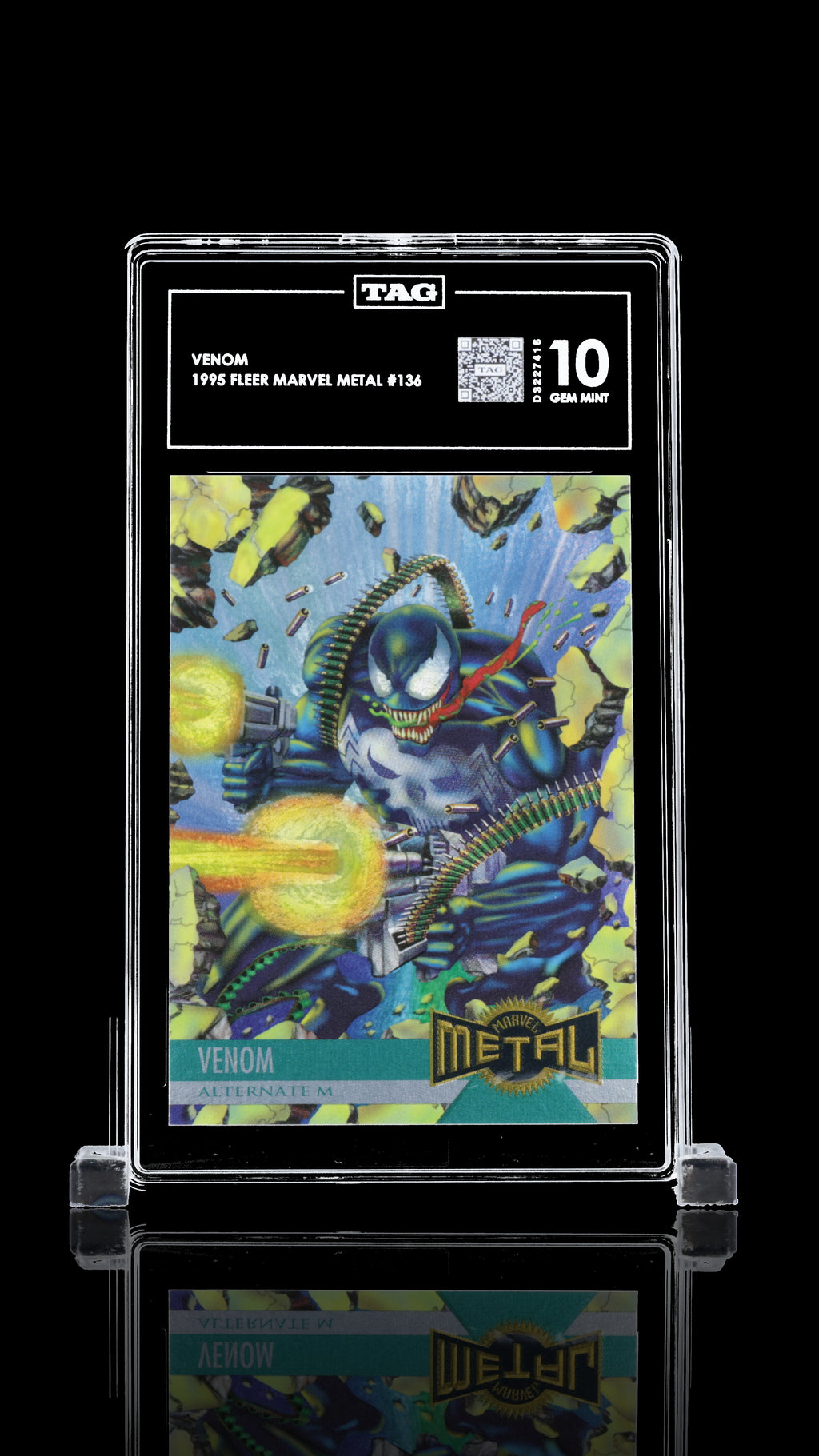 1995 Fleer Marvel Metal Venom #136 TAG 10 Gem Mint